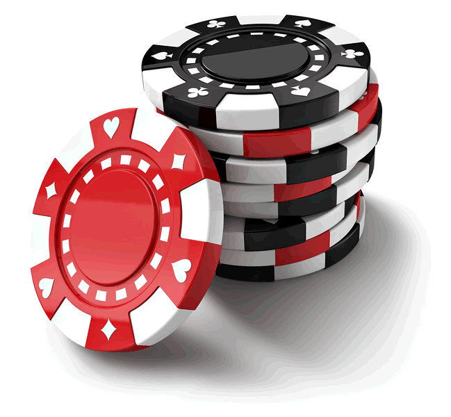 Poker chips with case